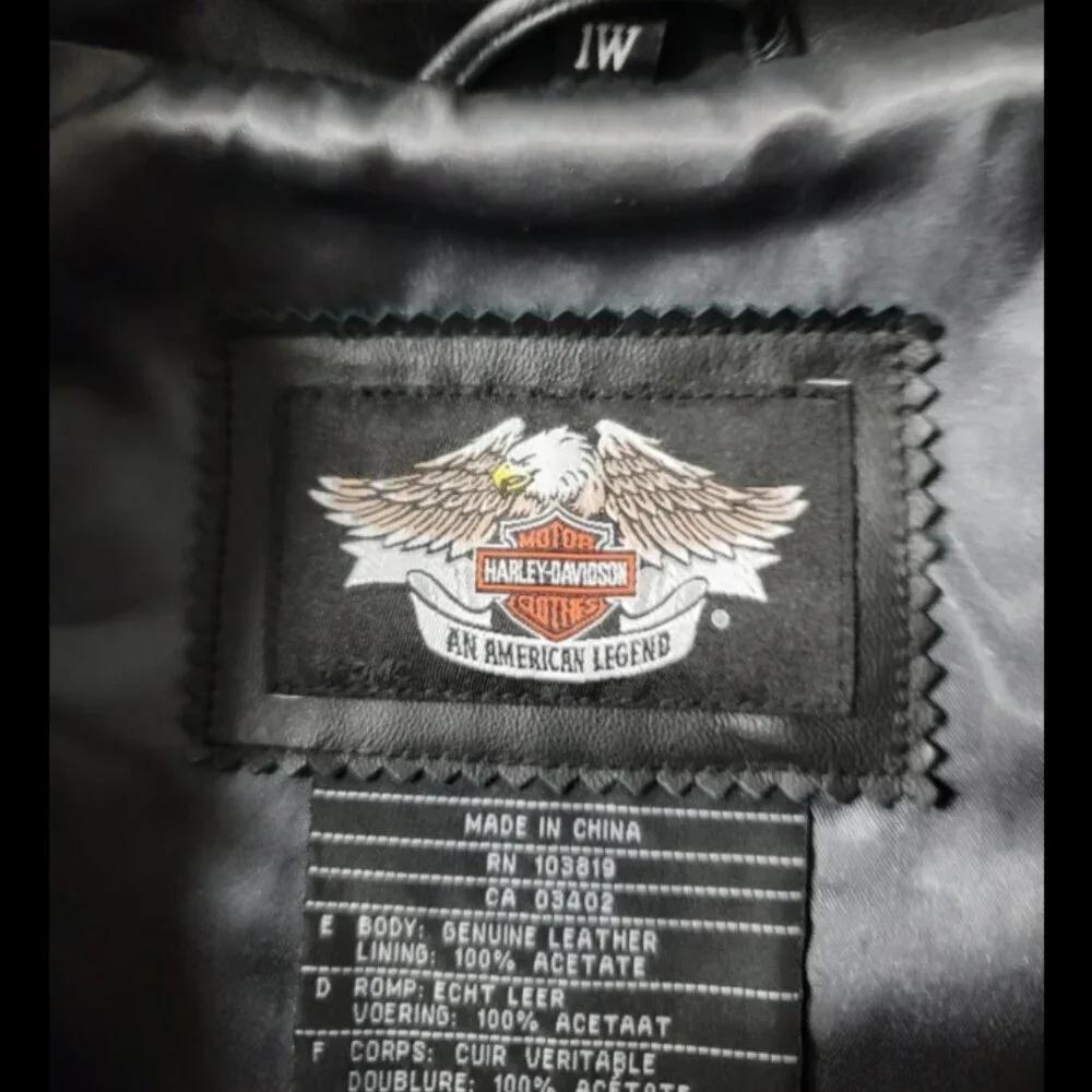 Women's Genuine Harley Davidson Wicked Willie Bling Leather Jacket 1W NWOT​​ - Picture 7 of 10